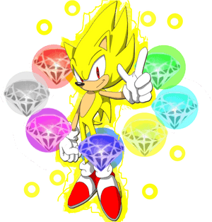 Super Sonic na Chaos Emeralds, Pakua Picha ya HD PNG