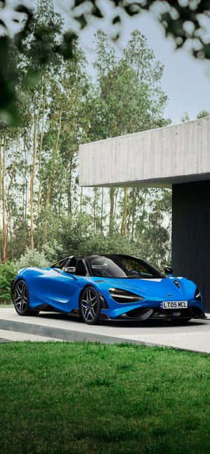 Supercar Bluu McLaren 765 — Xiaomi 15S Pro Picha ya Ukuta