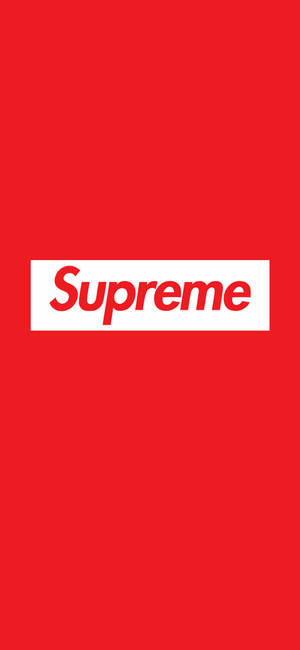 Alama Rahisi ya Supreme Nyekundu — iPhone 15 Pro Picha ya Ukuta