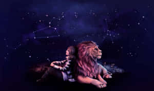Sura ya Simba wa Galaxy — Galaksi hai Picha ya Ukuta