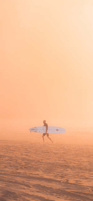 Surfboard Orange Sunset Sky — Xiaomi 17 Picha ya Ukuta
