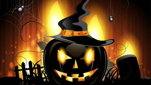 Taa ya Boga Nyeusi ya Halloween ya Kale — Halloween ya zamani Picha ya Ukuta