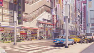 Picha za Anime City — Mji wa anime Picha ya Ukuta