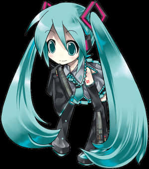 Png ya Chibi Miku Isiyo na Rangi - Hatsune Miku Chibi Isiyo na Rangi, Pakua Png