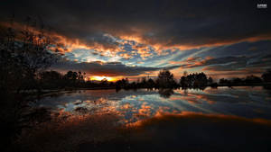 Dark Sunset Reflection wallpaper. — 2560x1440 Picha ya Ukuta