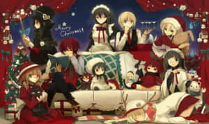 Mandhari ya Krismasi ya Anime — Anime ya krismasi Picha ya Ukuta
