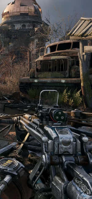 Iphone X Metro Exodus Background — Oppo F31 Pro Picha ya Ukuta
