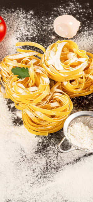 Mazingira ya iPhone X Pasta — Galaxy M47 Picha ya Ukuta