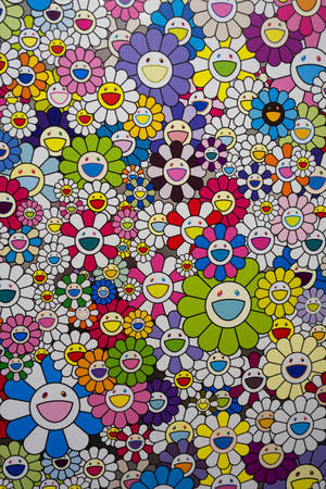 Takashi Murakami Smiley 4K — Xiaomi Pad 7S Pro 12.5 Picha ya Ukuta