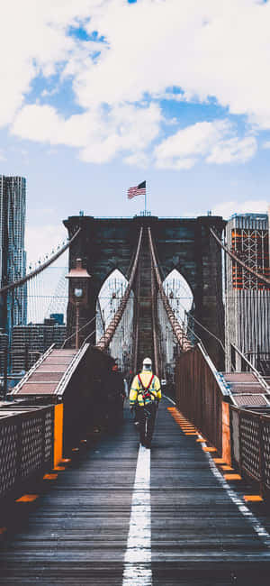 Latar ya Iphone X New York — Realme GT Picha ya Ukuta