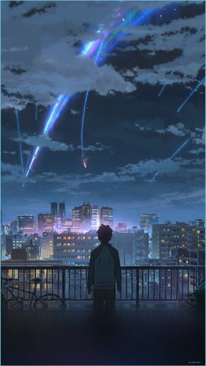 Flares YourName Anime Android wallpapers ...anupghosal — Mvulana wa anime Picha ya Ukuta