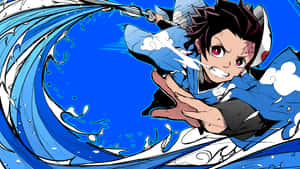 Demon Slayer Ipad — Mshambuliaji wa pepo tanjiro Picha ya Ukuta