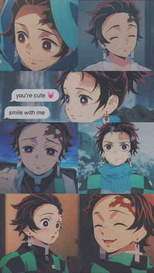 Tanjiro wa Mienzi wa Shaitani wa Simu — Demon slayer phone Picha ya Ukuta