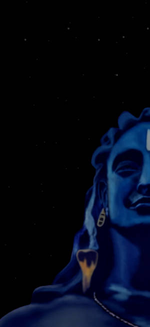Taswira ya Nusu-Nyota ya Adiyogi Shiva — iPhone 12 Picha ya Ukuta