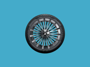 Taswira ya ubora wa juu ya Tairi la Bridgestone Turanza QuietTrack — Buluu Pastel Picha ya Ukuta