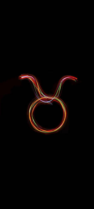 Taurus Colorful Neon Symbol — POCO C71 Picha ya Ukuta