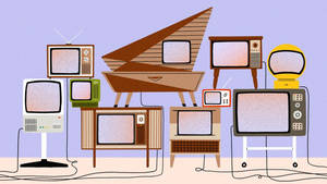 Televisheni za Vintage za Retro za Aesthetic