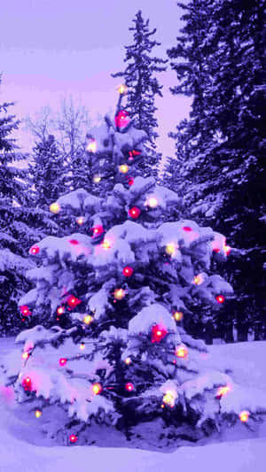 Theluji ya Krismasi ya iPhone — Krismasi iPhone Picha ya Ukuta