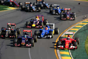 Thrilling High-Speed Car Race — Surface Pro Picha ya Ukuta