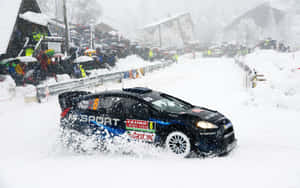 Thrilling Ice Racing Experience — MacBook Pro 13 Picha ya Ukuta