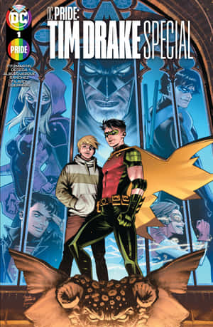 Tim Drake akifanya kama Red Robin katika jiji la mjini — IQOO Pad5 Pro Picha ya Ukuta