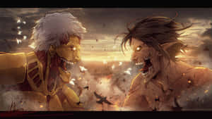 Titan Reiner dhidi ya Titan Eren Pfp — Attack on titan Picha ya Ukuta