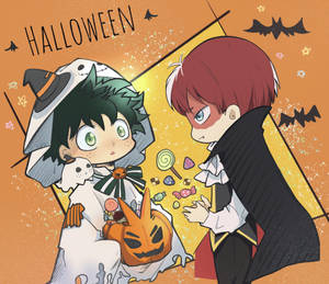 Todoroki na Midoriya Wa Halowini Wa Kuwa Wa Kuwa Wa Kuwa Wa Kuwa Wa Kuwa Wa Kuwa — Todoroki mzuri Picha ya Ukuta