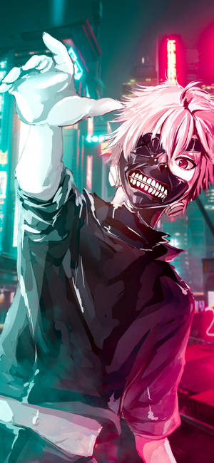 Tokyo Ghoul Neon Aesthetic iPhone — iPhone 14 Pro Max Picha ya Ukuta