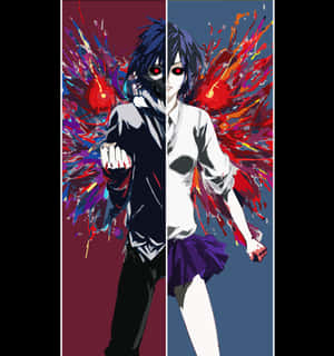 Tokyo Ghoul Picha ya Touka na Ayato — Huawei Mate X7 Picha ya Ukuta