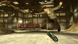 Tony Hawk Katika Skate Rink Iliyotengwa iPad Pro — iPad Mini Picha ya Ukuta