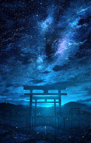 Torii gate galaxy wallpaper — Galaxy Tab S11 Ultra Picha ya Ukuta