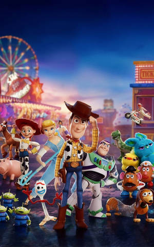 Picha ya mandhari ya Toy Story nne wote wawili — Galaxy Tab Picha ya Ukuta
