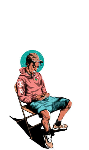 Travis Scott Cartoon — Infinix Xpad 20 Pro Picha ya Ukuta