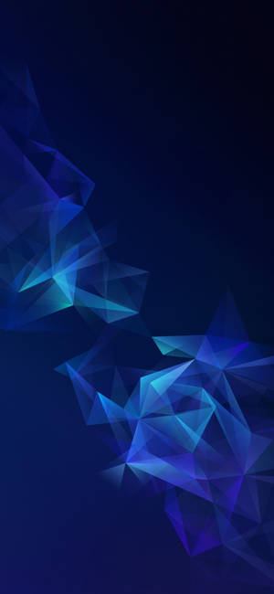 Triangles za bluu Galaxy S10 wallpaper — iPhone 11 Pro Picha ya Ukuta