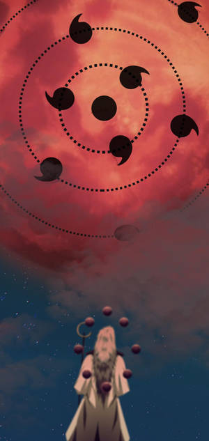 Tsukuyomi ball cartoon Art wallpaper — iPhone 15 Plus Picha ya Ukuta