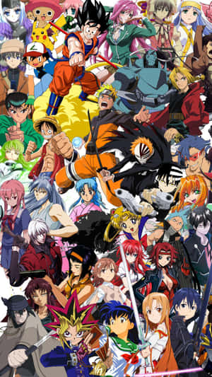 Ulimwengu wa anime umejaa wahusika mbalimbali na wenye kuvutia — Kawaii Anime Picha ya Ukuta