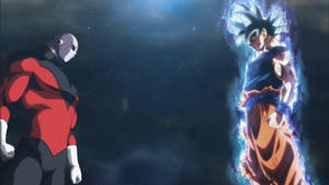 Wakati Jiren Ultra Instinct Goku — Ultra Instinct Goku Picha ya Ukuta