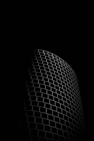 Wallpaper ya AMOLED ya mifumo ya matofali yenye rangi nyeusi.
