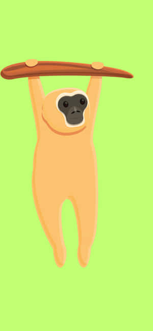 Iphone Xs Max Gibbon Background — Galaxy F Picha ya Ukuta