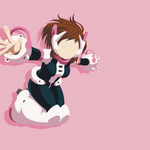 Uraraka Aesthetic — Anime ya minimalist Picha ya Ukuta