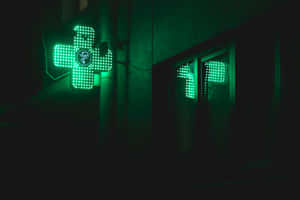 Usuli wa Kijani wa Neon Wenye Mwangaza