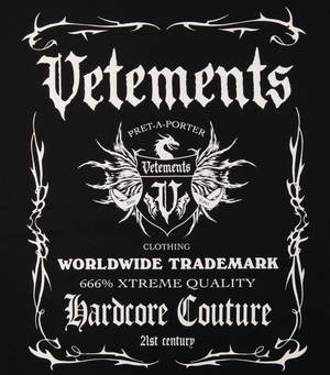 Vetements Black Label Logo wallpaper — Vivo X Fold Picha ya Ukuta