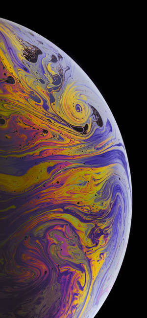 Yellow & Violet Iphone Xs Wallpaper — iPhone Xs Picha ya Ukuta