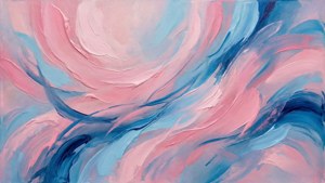 Mchoro wa abstract wa pastel wenye mshindo wa pink na bluu unaoonyesha uhalisi. — Pasteli Picha ya Ukuta