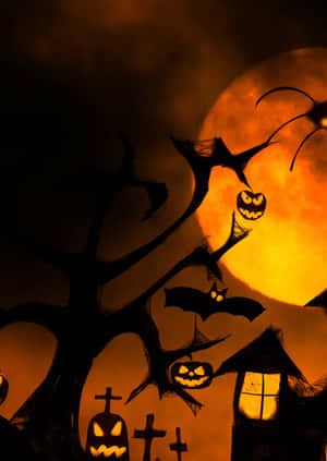 Halloween ya Machungwa — Vivo Pad5 Picha ya Ukuta