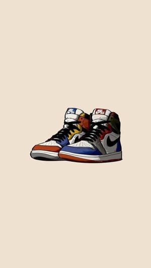 Viwanda Ving'aa vya Nike vya Rangi Mbalimbali — Baridi iPhone Picha ya Ukuta