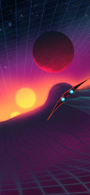 Retro Space — iPhone 17 Picha ya Ukuta