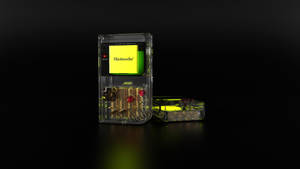 Picha ya mandhari ya viwazi vya Nintendo Game Boy vilivyo wazi vinavyoangaza kijani