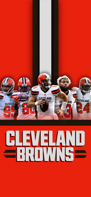 Wallpaper ya Wachezaji wa Cleveland Browns — iPhone 15 Plus Picha ya Ukuta