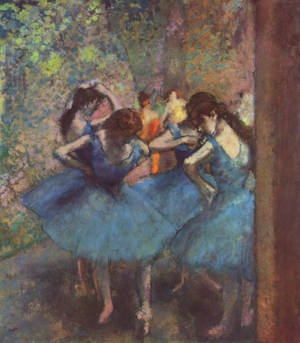 Picha ya wachoraji wenye bluu waliopigwa na Edgar Degas — Vivo X Fold Picha ya Ukuta